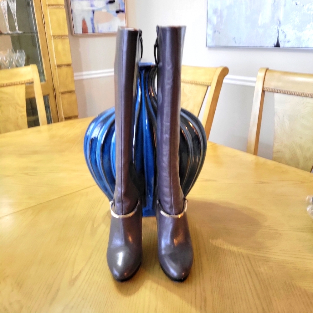 Nine-West Gray Knee-High Boots - Picture 2 of 6